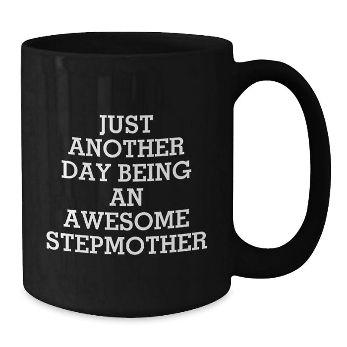 Funny Stepmother Gifts from Family for Stepmother, Unique Black Coffee Mug, Christmas Unique Gifts - Additional