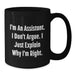 Funny Assistant Gifts from Men to Men, Black Coffee Mug for Christmas Unique Presents - Additional