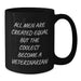 Funny Veterinarian Gifts for Men - All Men Are Created Equal But The Coolest Become A Veterinarian, Black Coffee Mug, Christmas Unique Presents - Additional
