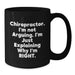 Chiropractor Gifts from Friends and Family - Funny Black Coffee Mug for Men and Women, Unique Christmas Unique Gifts for Chiropractor, 'I'm Not Arguing. I'm Just Explaining Why I'm Right.' - Additional