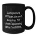 Funny Compliance Officer Gifts, Gifts from Colleagues, Unique Black Coffee Mugs for Compliance Officers, Christmas Unique Gifts - Additional