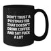 Funny Gifts from Men to Postmaster for Christmas Unique Mugs, Black Coffee Mug for Postmaster Who Say F--k A Lot - Additional