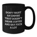 Funny Umpire Gifts for Him Valentine's Unique Black Coffee Mug with 'Don't Trust an Umpire That Doesn't Drink Coffee' - Additional