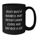 Funny Waitress Gifts from Friends Christmas Unique Ideas for Women Black Coffee Mug Don't Trust A Waitress That Doesn't Drink Coffee And Say F--k A Lot - Additional