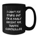 Funny Air Traffic Controller Gifts from Friends for Men Black Coffee Mugs - I'm A Fairly Decent Air Traffic Controller, But - Additional