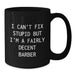 Funny Barber Gifts for Men, Unique Black Coffee Mug for Barber Enthusiasts - Gifts from Friends, Gift for Barber - Additional