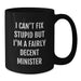 Funny Minister Gifts from Friends - Black Coffee Mug for Minister, Birthday Unique Gifts for Men, Women, or Family - Additional
