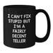 Funny Teller Black Coffee Mugs For Men Women Friends Family - Gifts from Men Women Friends Family - Valentine's Unique Gifts for Teller Lovers - Additional