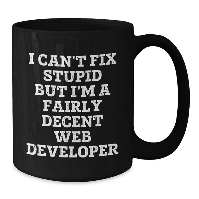 Funny Web Developer Gifts from Men, Unique Black Coffee Mug for Web Developer, Christmas Unique Gifts - Additional