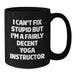Funny Yoga Instructor Gifts for Men and Friends, Unique Black Coffee Mugs with Inspirational Quote, Gifts from Family for Yoga Enthusiasts, Perfect for Christmas Unique Gifts - Additional