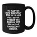 Ambulance Driver Gifts for Men - Inspirational Black Coffee Mug - Gifts from Family for Ambulance Driver on Mother's Day - Additional