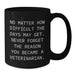 Funny Veterinarian Gifts for Men, Women, and Friends - Veterinary Motivational Quote Black Coffee Mug, Birthday Unique Gifts from Family, Coworkers, or Friends - Additional