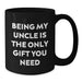 Funny Uncle Gifts from Men, Unique Black Coffee Mug for Uncle, Being My Uncle Is The Only Gift You Need Christmas Unique Gifts - Additional