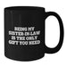 Funny Sister-in-law Gifts from Family - Black Coffee Mug for Sister-in-law - Being My Sister-in-law Is The Only Gift You Need, Gifts for Sister-in-law on Father's Day - Additional
