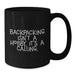 Gifts from Dad for Backpacking Enthusiasts, Funny Black Coffee Mug, Black 11oz or 15oz - Additional