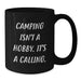 Funny Camping Gifts for Men, Black Coffee Mug with Inspirational Quote, Christmas Unique Presents for Camping Enthusiasts Gifts from Friends and Family - Additional