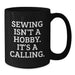 Funny Sewing Quotes Black Coffee Mug Gifts from Friends for Sewing Enthusiasts, Black Coffee Lover, Christmas Unique Gifts - Additional