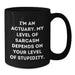 Funny Actuary Gifts from Friends for Actuary Valentine's Black Coffee Mugs - I'm An Actuary Quote Black Ceramic Mugs 11oz 15oz - Additional