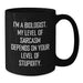 Funny Biologist Gifts for Birthday, Black Coffee Mug with Cute Sarcasm Quote - Additional