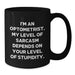 Funny Optometrist Gifts from Men for Sweetheart - Black Coffee Mug for Valentine's Unique - Additional