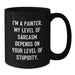Funny Painter Gifts from Friends to Painter, Valentine's Unique Gifts for Painter, Black Coffee Mug for Painter - Additional