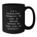 Fun Sarcasm Respiratory Therapist Gifts for Valentine's - Black Coffee Mug from Friends and Family - Additional