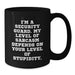 Funny Security Guard Gifts for Men - Black Coffee Mug with I'm A Security Guard Sarcasm Quote, Perfect for Father's Day Unique Gifts from Family or Friends - Additional