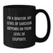 Funny Senator Black Coffee Mug Gifts from Men to Senator Friends Christmas Unique - Additional
