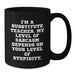 Funny Substitute Teacher Gifts, Black Coffee Mug for Substitute Teacher, 'I'm A Substitute Teacher' Humor Mug, Gifts from Men, Women, Friends, Family for Mother's Day Unique Gifts - Additional