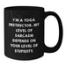 Funny Yoga Instructor Mug Gifts for Yoga Instructor Friends - Gifts from Men with Sarcasm Humor, Perfect Black Coffee Mug for Yoga Enthusiasts, Christmas Unique Gifts - Additional
