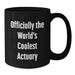 Funny Actuary Gifts, Unique Black Coffee Mugs for Birthday, 'Officially The World's Coolest Actuary' Quote, Gifts from Friends and Family, Perfect for Actuary Men and Women - Additional