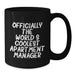 Funny Apartment Manager Gifts from Friends for World's Coolest Apartment Manager Black Coffee Mug - Additional