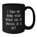 Funny Bonus Dad Gifts for Him, 'I Think Me Being Your Bonus Dad Is Enough Of A Gift' Black Coffee Mug, Gifts from Mom to Bonus Dad, Black Ceramic Mug for Christmas - Additional