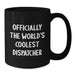 Dispatcher Gifts for Him - Funny 'Officially The World's Coolest Dispatcher' Black Coffee Mug, Gifts from Men to Men on Father's Day - Additional