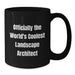 Funny Landscape Architect Gifts for Men - Black Coffee Mug with Officially The World's Coolest Landscape Architect Quote - Valentine's Unique Gifts from Friends - Additional