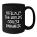 Funny Rescue Worker Gifts for Men, Women, Family and Friends - Black Coffee Mug Officially The World's Coolest Rescue Worker Quote - Additional