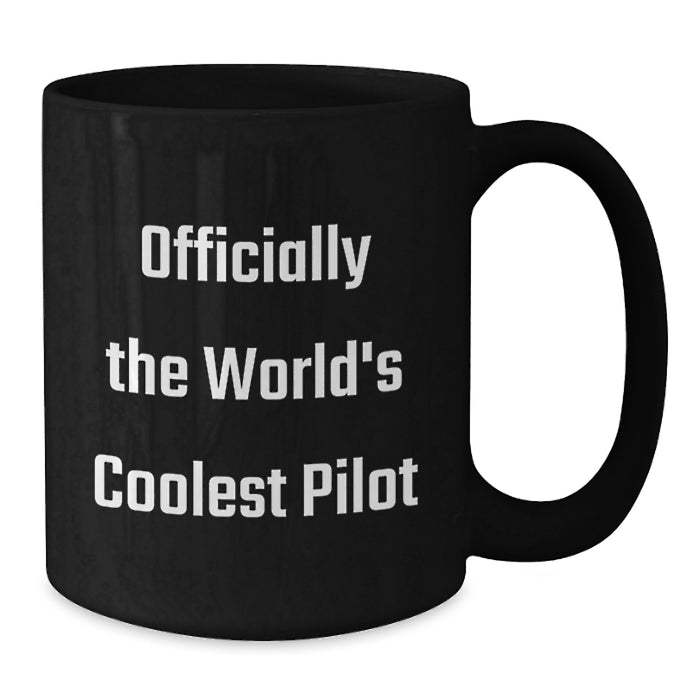 Funny Pilot Gifts from Friends, Black Coffee Mug for Pilot, Graduation Unique Gifts for Men - Additional