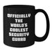 Funny Security Guard Gifts for Men - Officially The World's Coolest Security Guard Black Coffee Mug, Father's Day Unique Gifts from Friends to Family - Additional