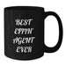Funny Agent Gifts from Men, Unique Black Coffee Mug, Best Effin' Agent Ever, Christmas Unique Gifts for Agent - Additional