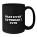 Funny Attendant Gifts for Dad, Black Coffee Mug with Best Effin' Attendant Ever Quote, Unique Father's Day Unique Gifts from Men to Attendant - Additional