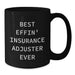 Funny Insurance Adjuster Gifts for Men, Best Effin' Mugs Ever, Black Coffee Mug Perfect for Insurance Adjuster Dad on Father's Day - Additional