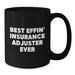 Funny Insurance Adjuster Gifts for Dad - Best Effin' Insurance Adjuster Ever Black Coffee Mug for Father's Day - Additional