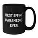 Funny Rescue Worker Gifts for Men Valentine's Unique Gifts from Friends Black Coffee Mug 'Best Effin' Rescue Worker Ever' - Additional