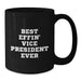 Funny Vice President Gifts for Men - Black Coffee Mug with Best Effin' Vice President Ever Quote - Birthday Unique Gifts from Friends - Additional