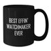 Funny Watchmaker Gifts for Watchmaker Dad, Unique Black Coffee Mug for Men, Best Effin' Watchmaker Ever Quote, Gifts from Family - Additional