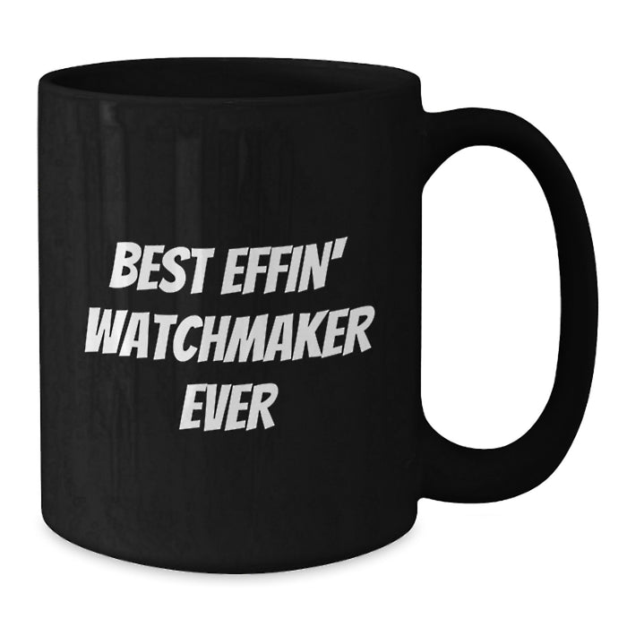 Funny Watchmaker Gifts from Men for Father's Day Unique Watchmaker Black Coffee Mugs - Additional