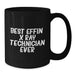 Funny X-Ray Technician Gifts from Friends for X-Ray Technicians - Best Effin' X-ray Technician Ever - Unique Black Coffee Mug for Christmas - Additional