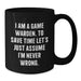 Funny Game Warden Gifts from Men for Game Wardens Black Coffee Mug - To Save Time Assume I'm Never Wrong - Unique Father's Day Unique Gifts - Additional