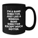 Funny Band Director Gifts for Men, Black Coffee Mug, Christmas Unique Presents from Friends, Band Director Humorous Quote - Additional