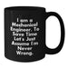 Funny Mechanical Engineer Gifts for Men - Black Coffee Mugs I Am A Mechanical Engineer To Save Time Let's Just Assume I'm Never Wrong - Additional